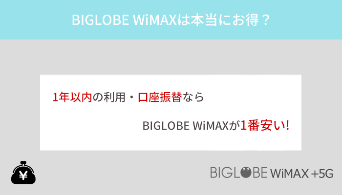 BIGLOBE WiMAXは本当にお得？人気のWiMAX5社と料金を比較