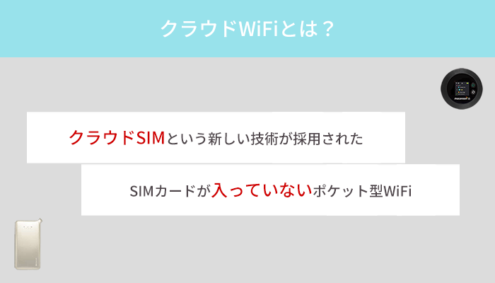 クラウドWiFiとは？クラウドSIMを使ったポケット型WiFi