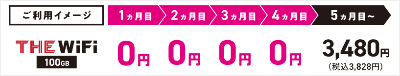 100GBプランなら4ヶ月無料で使えるキャンペーン中！