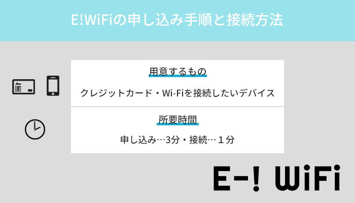 E!WiFiの申込み手順とWi-Fiを利用する方法まとめ