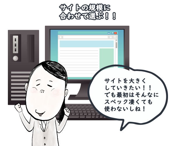 サイトの規模に合わせて選ぶ!!