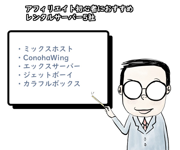 アフィリエイト初心者におすすめレンタルサーバー５社